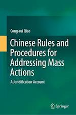 Chinese Rules and Procedures for Addressing Mass Actions