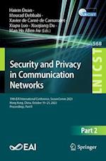 Security and Privacy in Communication Networks