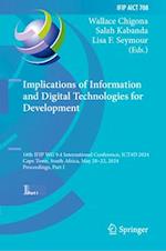 Implications of Information and Digital Technologies for Development