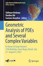 Geometric Analysis of Pdes and Several Complex Variables