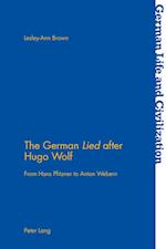 The German «Lied» after Hugo Wolf