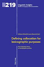 Defining collocation for lexicographic purposes