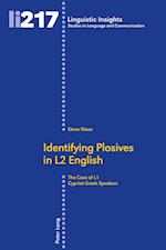 Identifying Plosives in L2 English