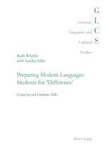 Preparing Modern Languages Students for 'Difference'
