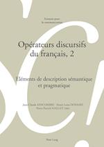 Opérateurs Discursifs Du Français, 2