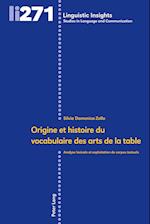 Origine Et Histoire Du Vocabulaire Des Arts de la Table