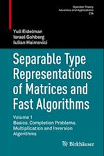 Separable Type Representations of Matrices and Fast Algorithms