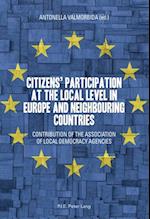 Citizens' participation at the local level in Europe and Neighbouring Countries