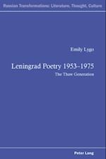 Leningrad Poetry 1953–1975