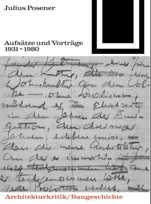 Aufsätze und Vorträge 1931-1980