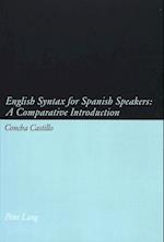 English Syntax for Spanish Speakers: A Comparative Introduction