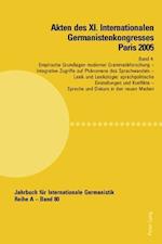 Akten des XI. Internationalen Germanistenkongresses Paris 2005. «Germanistik im Konflikt der Kulturen»