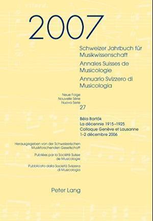 Schweizer Jahrbuch für Musikwissenschaft- Annales Suisses de Musicologie- Annuario Svizzero di Musicologia