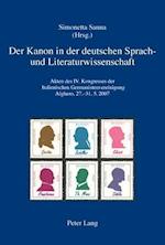 Der Kanon in der deutschen Sprach- und Literaturwissenschaft
