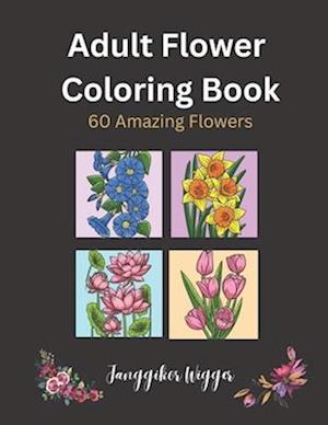 Adult Flower Coloring Book