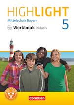 Highlight 5. Jahrgangsstufe - Mittelschule Bayern - Workbook inklusiv mit Audios online