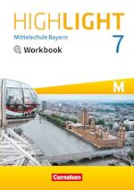 Highlight 7. Jahrgangsstufe - Mittelschule Bayern. Für M-Klassen - Workbook mit Audios online