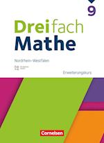 Dreifach Mathe 9. Schuljahr Erweiterungskurs. Nordrhein-Westfalen - Schulbuch mit digitalen Hilfen, Erklärfilmen und Wortvertonungen