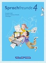 Sprachfreunde 4. Schuljahr - Ausgabe Süd (Sachsen, Sachsen-Anhalt, Thüringen) - Sprachbuch mit Grammatiktafel und Lernentwicklungsheft