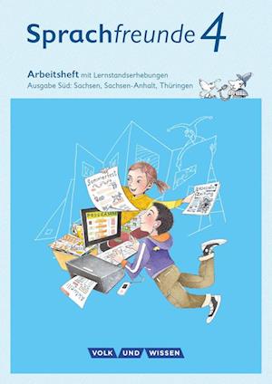 Sprachfreunde 4. Schuljahr - Ausgabe Süd (Sachsen, Sachsen-Anhalt, Thüringen) - Arbeitsheft in Schulausgangsschrift