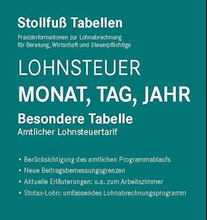 Tabelle, Lohnsteuer 2024, Monat, Tag, Jahr