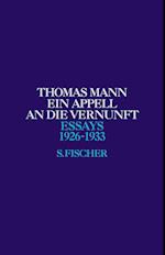 Ein Appell an die Vernunft 1926 - 1933