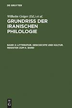 Litteratur, Geschichte und Kultur, Register zum II. Band