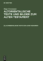 Altorientalische Texte Zum Alten Testament