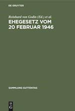 Ehegesetz vom 20 Februar 1946