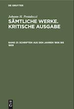 Schriften Aus Den Jahren 1806 Bis 1809