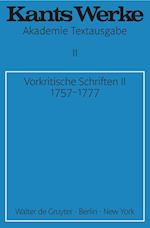 Werke, Band 2, Vorkritische Schriften II. 1757-1777