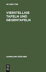 Vierstellige Tafeln Und Gegentafeln