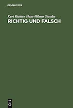 Staudte, H: Richtig und falsch