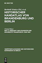 Herkunft der Studenten der Universität Frankfurt/O. 1506-1810