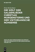 Die Welt Der Galgenlieder Christian Morgensterns Und Der Viktorianische Nonsense