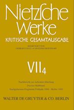 Nietzsche Werke, Band 4.2, Nachgelassene Fragmente Frühjahr 1884 - Herbst 1885