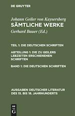 Sämtliche Werke, Band 1, Die Deutschen Schriften