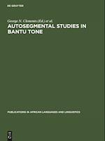 Autosegmental Studies in Bantu Tone