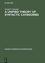 A Unified Theory of Syntactic Categories