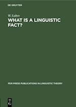 What is a linguistic fact?