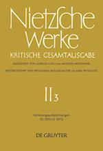 Werke, Band 3, Vorlesungsaufzeichnungen (SS 1870 - SS 1871)