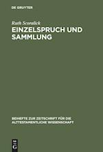 Einzelspruch und Sammlung