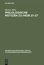Philologische Notizen Zu Hiob 21-27