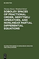 Sobolev Spaces of Fractional Order, Nemytskij Operators, and Nonlinear Partial Differential Equations