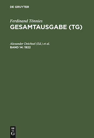 Gesamtausgabe (TG), Band 14, Gesamtausgabe (TG) (1922)