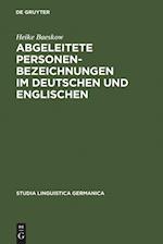 Abgeleitete Personenbezeichnungen im Deutschen und Englischen
