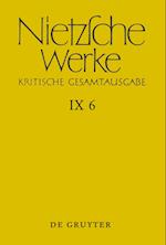 Nietzsche Werke, Band 6, Arbeitshefte W II 1 und W II 2