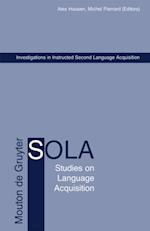 Investigations in Instructed Second Language Acquisition