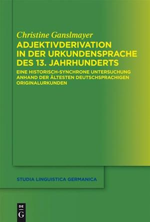 Adjektivderivation in der Urkundensprache des 13. Jahrhunderts