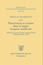 Ponctuation et syntaxe dans la langue française médiévale